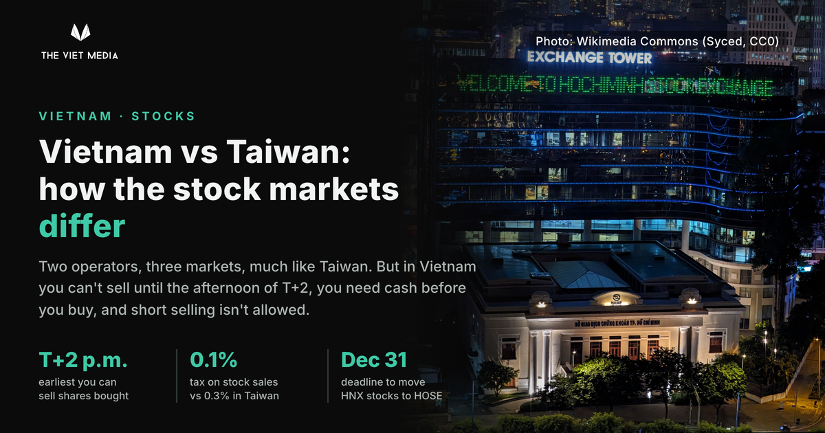 How Vietnam's Stock Market Differs From Taiwan's: Listings, Trading Rules, Tax and Foreign Ownership