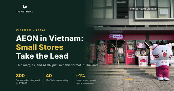 An AEON MaxValu small supermarket on the ground floor of an apartment building in Vietnam