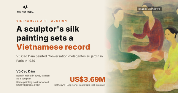 A Sculptor's Silk Painting Sets the Auction Record for a Vietnamese Artist