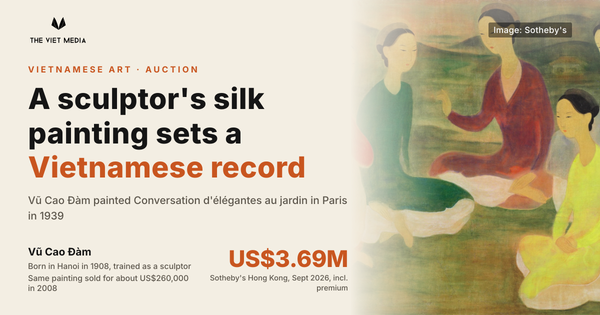 A Sculptor's Silk Painting Sets the Auction Record for a Vietnamese Artist